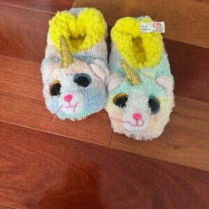Ty Beanie Bio Unicorn Cat Slippers